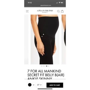 Maternity 7 For All Mankind Jeans A Pea in the Pod